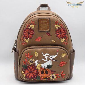 Loungefly Disney The Nightmare Before Christmas Zero Fall Pumpkin Mini Backpack